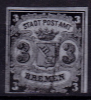 Stamp Bremen 1855 3gr Used - Bremen