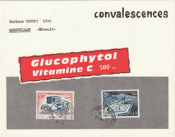 Monaco Carte Publicité Laboratoire SOCA  Monte Carlo 19/4/1965 Pour Marseillan Hérault Automobile - Briefe U. Dokumente