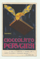 CIOCCOLATO PERUGINA ILLUSTRATA SENECA CON FRASE DI MUSSOLINI - RARA - NV FP - Publicité