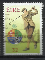 EIRE IRELAND IRLANDA 1991 WALKER CUP COMPETITION PORTMARNOCK GOLF CLUB GOLFER PUTTING 32p USED USATO OBLITERE' - Used Stamps