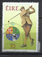 EIRE IRELAND IRLANDA 1991 WALKER CUP COMPETITION PORTMARNOCK GOLF CLUB GOLFER PUTTING 32p USED USATO OBLITERE' - Used Stamps