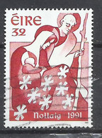 EIRE IRELAND IRLANDA 1991 CHRISTMAS NATIVITY NOLLAIG NATALE NOEL WEIHNACHTEN NAVIDAD 32p USED USATO OBLITERE' - Used Stamps