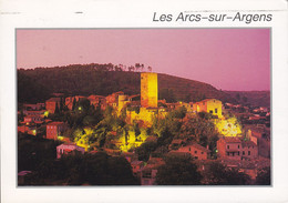 France CPA Les Arcs-sur-Argens (Var) Le Village De Nuit LES ARCS 1993 FREDERIKSBERG Denmark (2 Scans) - Les Arcs