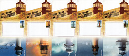 USA - 2009 - Gulf Coast Lighthouses - Set Of 5 Aerogrammes With Printed Stamp - Otros & Sin Clasificación
