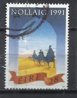 EIRE IRELAND IRLANDA 1991 CHRISTMAS WISE MEN STAR NOLLAIG NATALE NOEL WEIHNACHTEN NAVIDAD 28p USED USATO OBLITERE' - Used Stamps