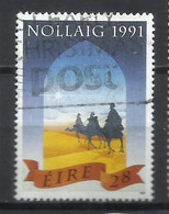 EIRE IRELAND IRLANDA 1991 CHRISTMAS WISE MEN STAR NOLLAIG NATALE NOEL WEIHNACHTEN NAVIDAD 28p USED USATO OBLITERE' - Used Stamps