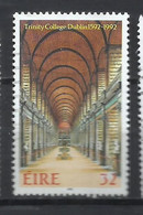 EIRE IRELAND IRLANDA 1992 TRINITY COLLEGE DUBLIN 400tH ANNIVERSARY LIBRARY 32p USED USATO OBLITERE' - Used Stamps