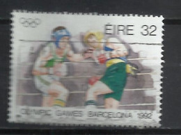 EIRE IRELAND IRLANDA 1992 SUMMER OLYMPIC GAMES BARCELONA BOXING 32p USED USATO OBLITERE' - Used Stamps