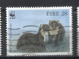 EIRE IRELAND IRLANDA 1992 WWF WORLD WILDLIFE FUND PINE MARTEN 28p USED USATO OBLITERE' - Used Stamps