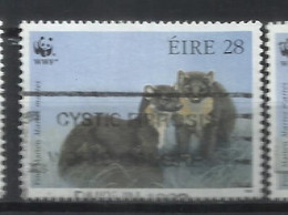 EIRE IRELAND IRLANDA 1992 WWF WORLD WILDLIFE FUND PINE MARTEN 28p USED USATO OBLITERE' - Used Stamps