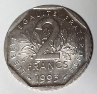 FRANCE 2 FRANCS NICKEL COMMEMORATIVE JEAN MOULIN 1993 - 2 Francs