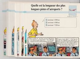 TINTIN : Lot De 23 Fiches Tintin : Marine Et Aviation (Voir Photos). - Material Y Accesorios