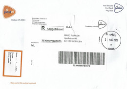 Nederland Netherlands 2022 Heerlen Unfranked Postage Paid Registered Cover - Lettres & Documents