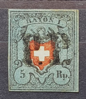 12 - 22 // Schweiz - Suisse - Rayon I - N°15 II C - Grauviolettblau  -  TB -  Cote : 900 FCH - 1843-1852 Kantonalmarken Und Bundesmarken