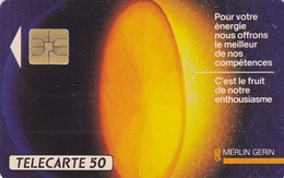 Telecarte Privée - D491 - Merlin Gerin ( Orange Coupée )- SOL3 - 5000 Ex  - 50 Un - 1990 - Ad Uso Privato