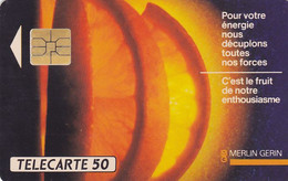 Telecarte Privée - D492 -- Merlin Gerin ( Orange En Tranches ) )- SO3 - 5000 Ex  - 50 Un - 1990 - Privées