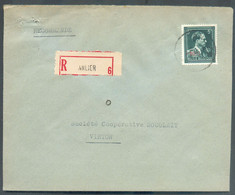 Lettre Recommandée 5Fr.Léopold III V -10% Obl. Sc ANLIER 22-V-1946 - 20550 - 1946 -10%