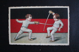 P-B 202 / Humour Enfant - Métier Sportif Escrime épée  / 19? - Fencing