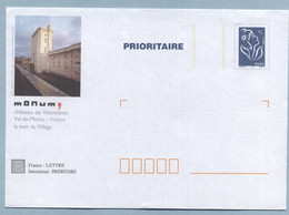 MONUM CHATEAU DE VINCENNES  LOT 909 AGREMENT B2K/0509433 - PAP : Su Commissione Privata TSC E Sovrastampe Semi-ufficiali