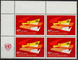 1969 Air Block Of 4 Sc C14 / YT A14 / Mi 213 MNH / Neuf Sans Charniere / Postfrisch [zro] - Poste Aérienne