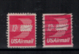 Etats-Unis - Poste Aérienne - "Série Courante" - Oblitérés N° 80, 80/a De 1973 - 3a. 1961-… Usados