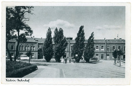 AK/CP Küstrin  Bahnhof   Kostrzyn Nad Odra  Gel/circ.ca. 1942  Erhaltung/Cond.  2   Nr. 1596 - Neumark