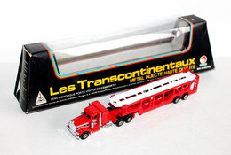 SHINSEI TRANSCONTINENTAUX 1704 CAMION SEMI-REMORQUE PORTE VOITURE KENWORTH 1/128 - MODELE REDUIT AUTOMOBILE (1712.6) - Camiones, Buses Y Construcción