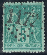 SAGE - N°75 - JOUR DE L'AN - LOSANGE GROS CHIFFRES 1172 - UNE DENT COURTE - COTE 30€. - 1876-1898 Sage (Type II)