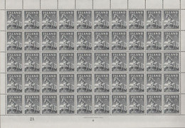 1958. ISLAND. 10 AUR ISLANDIC HORSE In Complete Set With 50 Never Hinged Stamps. Beautiful Sh... (Michel 325) - JF527659 - Unused Stamps