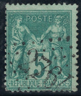SAGE - N°75 - JOUR DE L'AN - LOSANGE GROS CHIFFRES 2764 - COTE 15€. - 1876-1898 Sage (Tipo II)
