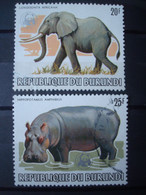 BURUNDI 1983 20F + 25F FROM FAUNA SET (with WWF Overprint) / USED - Gebruikt