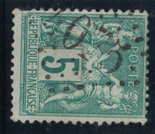 SAGE - N°75 - JOUR DE L'AN - LOSANGE GROS CHIFFRES 4075 - COTE 20€. - 1876-1898 Sage (Tipo II)