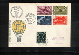 Liechtenstein 1960 World Refugees Year Ballonpost - Lettres & Documents