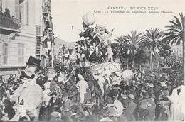 Carnaval De NICE XXXV   - Char : Le Triomphe Du Reportage, Avenue Masséna   (Edition Giletta Nice) - Carnaval