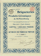 - Titre De 1899 - Briqueteries Et Produits Céramiques De St-Pétersbourg - - Rusland