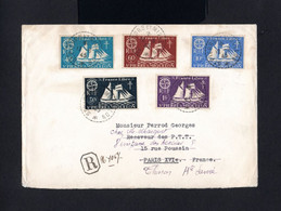 14694-SAINT PIERRE Et MIQUELON-REGISTERED COVER SPM To THONON Les BAINS (france) 1945.WWII.FRENCH COLONIES.Enveloppe - Storia Postale