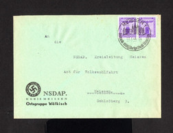 S5235-GERMAN EMPIRE-Third Reich.MILITARY NAZI NSDAP COVER MEISSEN.1944.WWII.DEUTSCHES REICH. - 1939-45