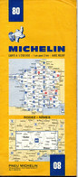 Carte Michelin  N: 80 - Rodez  Nîmes  - Carte  Routière Et Touristique   Au  200000 ème  De 1972 Pub ZX Radial Au Dos - Cartes/Atlas