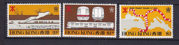 311 HONG KONG 1979 - Yvert 351/53 - Train Reseau Ferre - Neuf ** (MNH) Sans Charniere - Ongebruikt