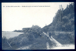 Cpa Du 44 Le Cellier -- Bords De La Loire En Aval Du Tunnel De Clermont  AOUT22-82 - Le Cellier