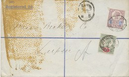 GB 1901, QV Jubilee 5d Type II And 2d On Superb R-cover With Small Registered Oval „REGISTERED / LOMBARD-St.“ To LEIPZIG - Covers & Documents