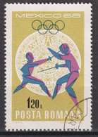 1968 Rumänien,  Mi:RO 2702°, Yt:RO 2405°, Fechter , Olympiade Mexiko - Esgrima
