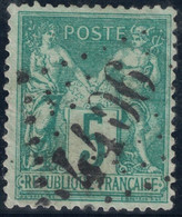 SAGE - N°75 - JOUR DE L'AN - LOSANGE GROS CHIFFRES 4406 - COTE 20€ . - 1876-1898 Sage (Type II)