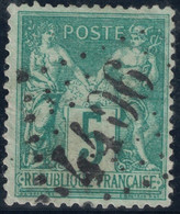 SAGE - N°75 - JOUR DE L'AN - LOSANGE GROS CHIFFRES 4406 - COTE 20€ . - 1876-1898 Sage (Tipo II)