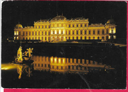 AUSTRIA - BELVEDERE CASTELLO NOTTURNO - VIAGGIATA 1993 - Belvédère