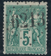 SAGE - N°75 - JOUR DE L'AN - LOSANGE GROS CHIFFRES 6213 - COTE 15€ . - 1876-1898 Sage (Type II)