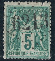 SAGE - N°75 - JOUR DE L'AN - LOSANGE GROS CHIFFRES 6213 - COTE 15€ . - 1876-1898 Sage (Tipo II)