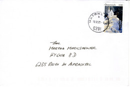 Brief Von 6290 Mayrhofen Mit 100 Cent Weihnachten Stecher Kapelle Kirche 2022 - Storia Postale