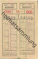 Ungarn - BKV HEV Menetjegy - Fahrschein 1983 - Europa