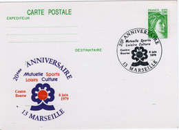 Entier Postal  N° 1973 (1,00 Sabine) Repiqué MARSEILLE1979 - Bigewerkte Envelop  (voor 1995)